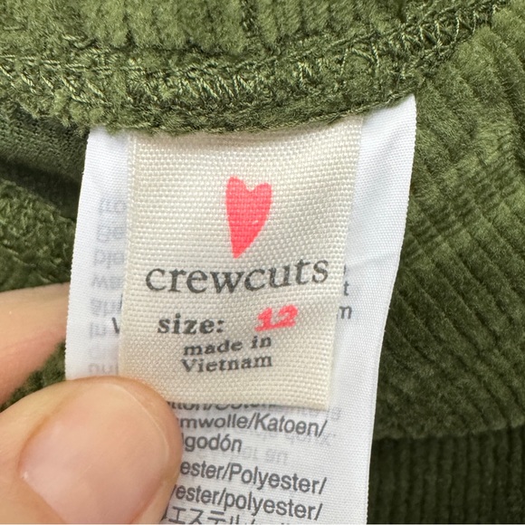 Crewcuts Velvet Leggings Green Size 12 - Picture 3 of 5